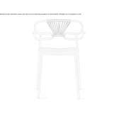 Metal chair with armrests and integrated cushion Karawara