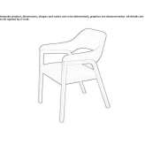 Fabric chair with armrests Tolici