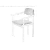 Upholstered wooden chair with armrests Richford