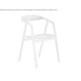 Upholstered chair made of solid wood with armrests Londa