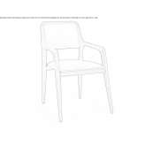 Beech chair with armrests Quarrata