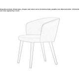 Chair upholstered with fabric Ansty