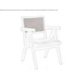 Chair with armrests and integrated cushion Kinik