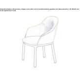 Upholstered chair with armrests Kisleta