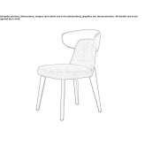Restaurant chair upholstered with fabric Tonkino