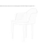 Chair upholstered in tanned leather with armrests Hresa