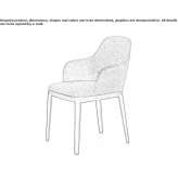Chair upholstered in fabric with armrests Balazote