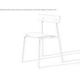 Stackable chair made of steel and wood Grishino