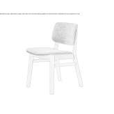Fabric chair with integrated cushion Khimki
