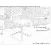 Cantilever restaurant chair made of eco-leather Estill