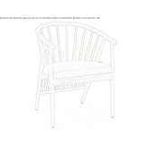 Wooden chair with integrated cushion Rusanj