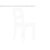 Fabric upholstered chair with open backrest Hresa