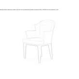 Upholstered leather chair with armrests Quitupan