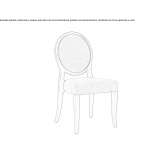 Upholstered fabric chair that can be stacked Iscroni