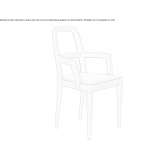 Chair upholstered in fabric with armrests Hresa
