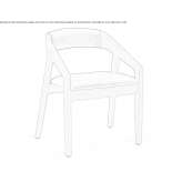 Wooden chair with integrated cushion Bereni
