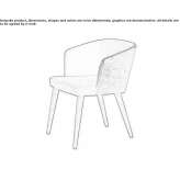 Chair upholstered with fabric Ansty