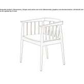 Wooden chair with armrests and integrated cushion Wynigen