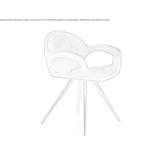 Polyethylene chair with armrests Almada