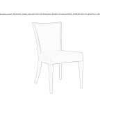 Chair upholstered with fabric Condino