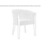 Fabric chair with armrests Condino