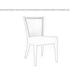 Chair upholstered with fabric Condino