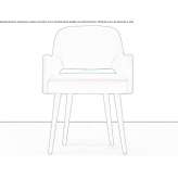 Velvet chair with armrests Tosantos