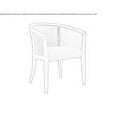 Fabric chair with armrests Condino