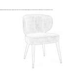 Leather upholstered chair Clirim
