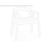 Beech chair with integrated cushion Minier