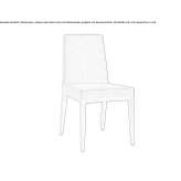 Chair upholstered in fabric with a lacquered base Arno