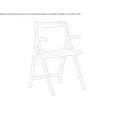 Solid wood chair with armrests Norco