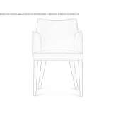 Chair upholstered in fabric with armrests Lowdham