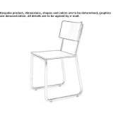 Restaurant chair in stainless steel and wood with a sled base Ornans