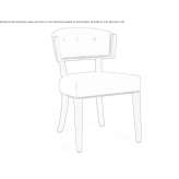 Leather upholstered chair Edmond
