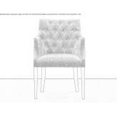 Fabric chair with armrests Polop