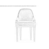 Upholstered leather chair with armrests Marston
