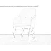 Velvet chair with armrests Jedlova