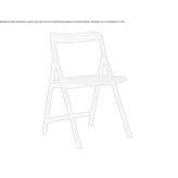 Solid wood chair with open backrest Norco