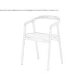 Upholstered chair made of solid wood with armrests Ledeuix