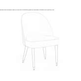 Chair upholstered with fabric Brusasco