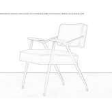 Velvet chair with armrests Gokcebey