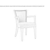 Fabric chair with armrests Condino
