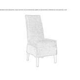 Restaurant chair upholstered with fabric Bormida