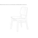 Wooden veneer chair with open backrest Khimki