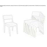 Stackable wooden and QM Foam chair Borsbeek