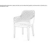 Quilted chair with armrests Bogazici