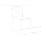 A multi-layer, stackable wooden chair with steel legs Muccia