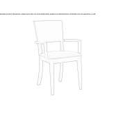 Wooden chair with armrests and integrated cushion Enumclaw