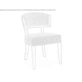 Chair upholstered with fabric Edmond